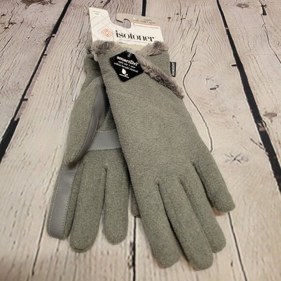 isotoner Accessories - Isotoner Signature Women's Stretch Fleece Overlap Water-Repellent Gloves